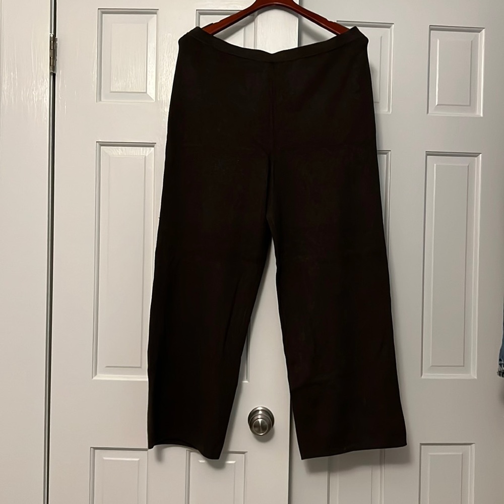 Jones New York very soft knit pants - very dark charcoal gray